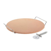 Avanti Pizza Stone Round 33cm with Rack & Cutter