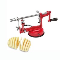 Avanti Apple Spiral Slicer Machine - Cores, Peels & Slices, Red