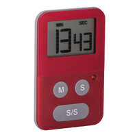 Avanti Digital Slim Kitchen Timer With Light- Red