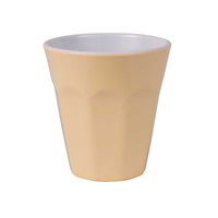 Serroni Two Tone Melamine Café Cup Buttercup 260ml Set of 6