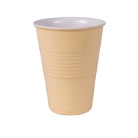 Serroni Miami Melamine Two Tone Cup 400ml - Buttercup Set of 6