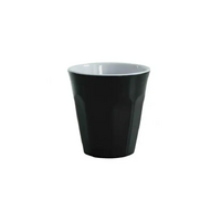 Serroni Cafe Melamine Two Tone Cup 260mL - Black Set of 6
