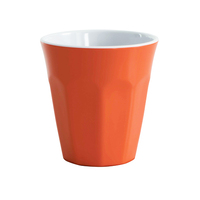 Serroni Cafe Melamine Two Tone Cup 260mL - Orange Set of 6
