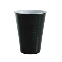 Serroni Miami Melamine Two Tone 400ml Cup - Black Set of 6