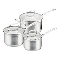 SCANPAN Impact 3 Piece Saucepan Set 16cm, 18cm & 20cm Pans