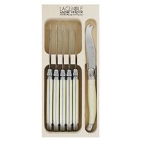 Laguiole by Andre Verdier Debutant Cheese Knife Set of 6 Ivory