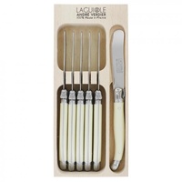 Laguiole by Andre Verdier Debutant Ivory Butter Spreader Set of 6
