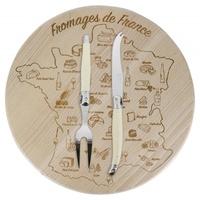 Laguiole by Andre Verdier Debutant Ivory Cheese Set 2 Piece and Board
