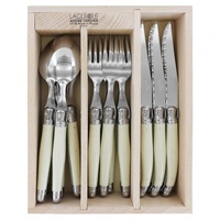 Laguiole by Andre Verdier Debutant Ivory Cutlery Set 24 Piece in Tray