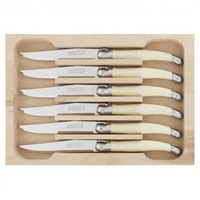 Laguiole by Andre Verdier Debutant Ivory Dessert Knife Set 6 Piece