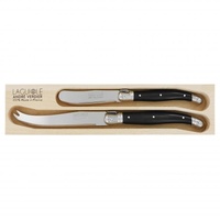 Laguiole Debutant Black Cheese Set 2 Piece