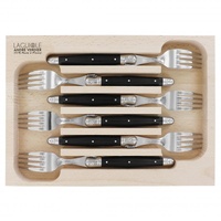 Laguiole by Andre Verdier Debutant Black Dinner Fork 6 Piece Set