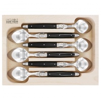 Laguiole by Andre Verdier Debutant Black Dinner Spoon 6 Piece Set
