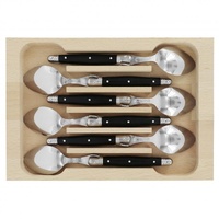 Laguiole by Andre Verdier Debutant Black Coffee Spoon 6 Piece Set