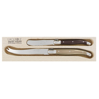 Laguiole Debutant Mixed Colour Cheese Set 2 Piece