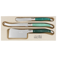 Laguiole by Andre Verdier Debutant mixed-Forest Series Cheese Knife Set 3 Pieces