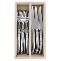 Laguiole by Andre Verdier Debutant Inox Stainless Cutlery Set 12 Piece In Tray 