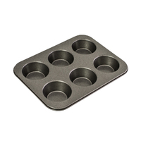 Bakemaster Muffin Pan 6 Cup Large 350x260mm