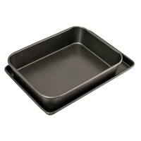 Bakemaster Bakeware Twin Pack - Roasting Pan/Oven Tray Non Stick