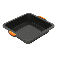 Bakemaster Silicone Square Cake Pan, 20 x 5cm - Grey