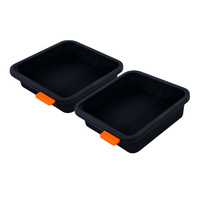 BAKEMASTER Reinforced Silicone Set 2 Divider Tray 13x 13x 3.5cm 	