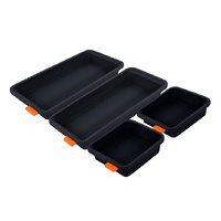 BAKEMASTER Reinforced Silicone Set of 4 Divider Trays 	