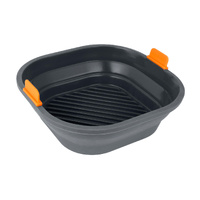 BAKEMASTER Reinforced Silicone Square Air Fryer Basket 21cm