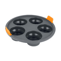 BAKEMASTER Reinforced Silicone 5 Cup Muffin Air Fryer Round Insert 21cm