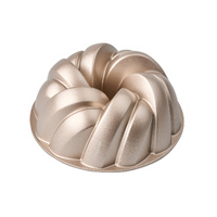 BAKEMASTER Braided Bundt Cake Pan Non Stick 24 x 9.8cm - Champagne
