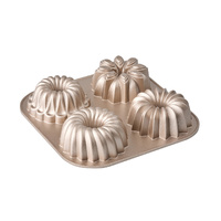 BAKEMASTER Assorted Mini Bundt Pan 24 x 4.5cm - Champagne