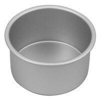 Bakemaster Silver Anodised Round Cake Pan, 12.5 x 7.5cm