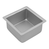 Bakemaster Silver Anodised Square Cake Pan, 12.5 x 7.5cm