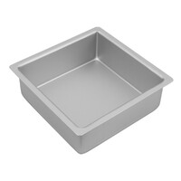 Bakemaster Silver Anodised Square Cake Pan, 20 x 7.5cm