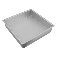 Bakemaster Silver Anodised Square Cake Pan, 30.5 x 7.5cm