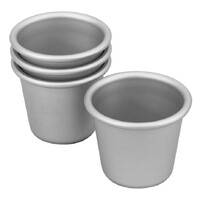 Bakemaster Silver Anodised Dariole Pan, 6 x 5.5cm Set of 4