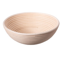 Bakemaster Round Proving Basket, 25 x 8.5cm - Rattan