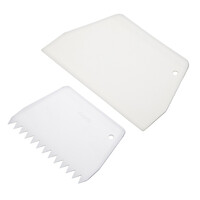 Bakemaster Icing Scraper Set 2, 19 x 12.5cm & 9.5 x 13.5cm