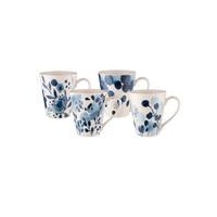 Bundanoon Conical Mug 355ml - Sapphire Bloom Set of 4
