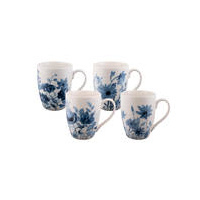 Bundanoon Coupe Mug 355ml - Garden Blues Set of 4