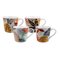 Bundanoon Mod Mug 400ml - Abstract Paradise Set of 4