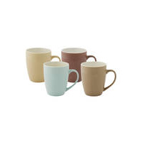 Bundanoon Coupe Mug 355ml - Matte Rib Set of 4