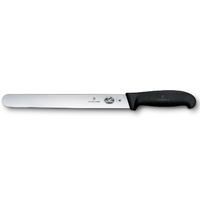 Victorinox Slicing Knife Round Plain Edge Handle Fibrox-Black 30cm