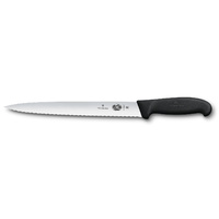 Victorinox Bread / Slicing Knife Serrated with Pointed End Non-Slip Black Handle 25cm