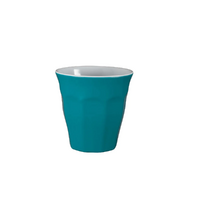 Serroni Two Tone Melamine Café Cup  Teal 260ml Set of 6