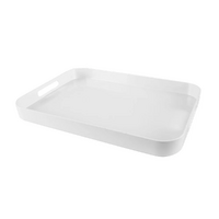 Serroni Melamine Rectangular Tray White