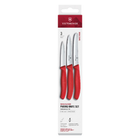 Victorinox Paring Knife Set Classic 3 Piece Red