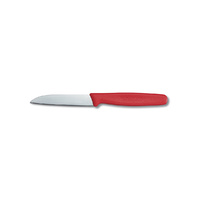 Victorinox Paring Knife with Straight Blade 8cm Red Handle
