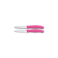 Victorinox Paring Knives Pink Handles 8cm Set of 2
