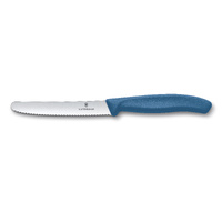 Victorinox Steak / Tomato Knife Serrated Edge 11cm Blue Handle
