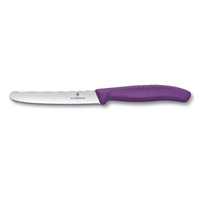 Victorinox Steak / Tomato Knife Serrated Edge 11cm Purple Handle